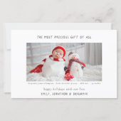 予算ミニマル生まれたばかりのリスト統計フォトクリスマス (正面)