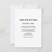 予算ミニマル白黒モダン結婚ズ 招待状 (正面)