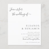 予算ミニマル白黒結婚式招待状 (正面)