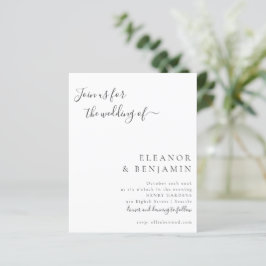 予算ミニマル白黒結婚式招待状