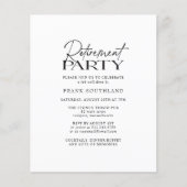 予算ミニマル白黒退職パーティー (正面)