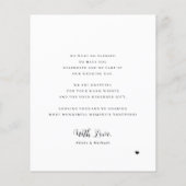 予算ミニマル結婚ム写真のサンキューカード チラシ (裏面)