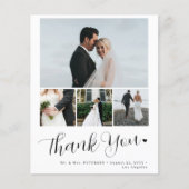 予算ミニマル結婚ム写真のサンキューカード チラシ (正面)