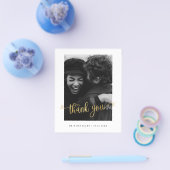 予算ミニマル結婚リストの写真ありがとうポストカード チラシ (シングル)