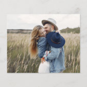 予算ミニマル結婚リストの写真サンキューカード (裏面)