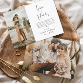 予算ミニマル結婚リストの写真サンキューカード