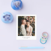 予算ミニマル結婚リストの写真サンキューカード チラシ (シングル)