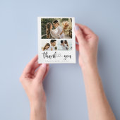 予算ミニマル結婚リストの写真サンキューカード チラシ (手)