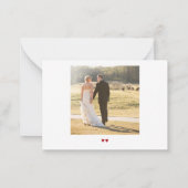 予算ミニマル結婚リストの感謝していSMALL ノートカード (裏面)