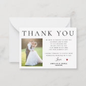 予算ミニマル結婚リストの感謝していSMALL ノートカード (正面)