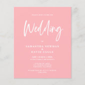 予算ミニマル赤面ピンクQRコー結婚ド (正面)