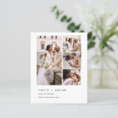 予算ミニマル5フォト結婚式招待状 (スタンド正面)