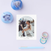 予算ミニマルArch写真サンキューカード チラシ (シングル)