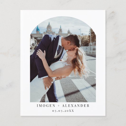 予算ミニマルArch写真サンキューカード チラシ (正面)