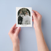 予算ミニマルArch写真サンキューカード チラシ (手)