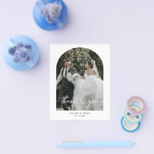 予算ミニマルArch写真サンキューカード チラシ