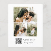 予算ミニマルQrコードフォト結婚ズ (裏面)