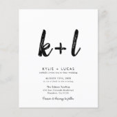 予算ミニマルQrコードフォト結婚ズ チラシ (正面)