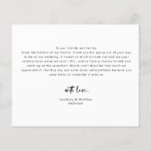 予算ミニマルXOフォトサンキューカード チラシ (裏面)