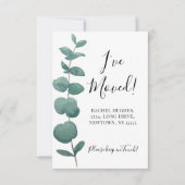 予算ミニ私はユーカリ発表を移動した ノートカード (正面)