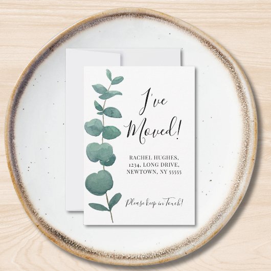 予算ミニ私はユーカリ発表を移動した ノートカード