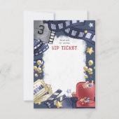 予算ムービーナイト子供の誕生日サンキューカード サンキューカード (正面)