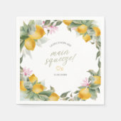 予算メインお気に入りのレモンリース ブライダルシャワー スタンダードカクテルナプキン (正面)