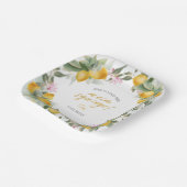 予算メインお気に入りのレモンリース ブライダルシャワー ペーパープレート (傾斜あり)