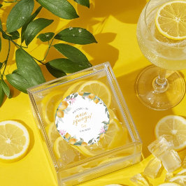 予算メインお気に入りのレモンリース ブライダルシャワー ラウンドシール