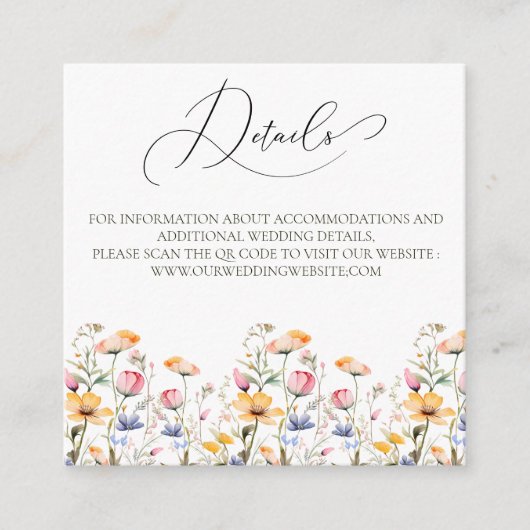 予算メドウワイルドフラワーQRコード詳細 エンクロージャーカード (正面)