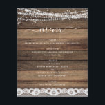 予算メニュ素朴ーファームハウスストリングライツレース<br><div class="desc">予算素朴ファームハウスストリングライツレースの結婚メニューの木の背景 – 特別な結婚式の日のお祝いのための国のファームハウスのスパークルと美しくエレガントスクリプトのタイポグラフィを含むモダン。</div>