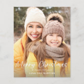 予算メリークリスマスおもしろいスクリプト写真Vertical チラシ (正面)