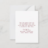 予算メリークリスマススクリプト4 Photo Red Holly ノートカード (裏面)