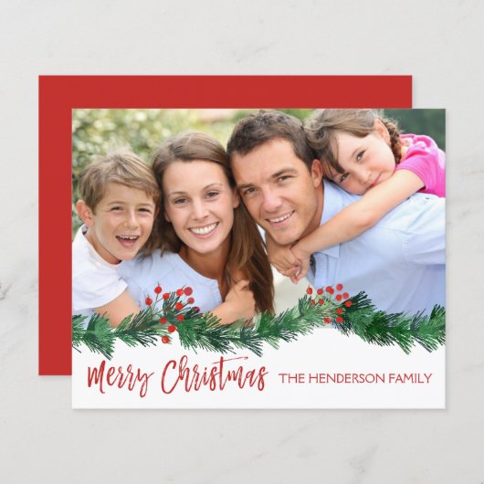 予算メリークリスマスフォトカード (正面/裏面)