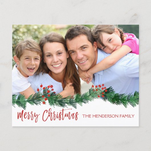 予算メリークリスマスフォトカード (正面)