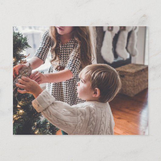 予算メリークリスマスフォト数々のミニマリスト チラシ (裏面)