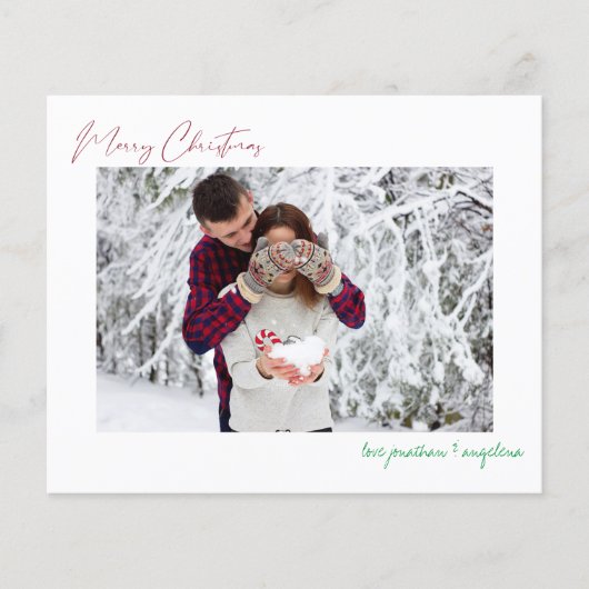 予算メリークリスマスミニマルモダンリストフォトフライ チラシ (正面)