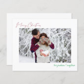 予算メリークリスマスモダンミニマル写真 (正面/裏面)