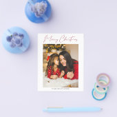予算メリークリスマスモダンミニマル写真 チラシ (シングル)