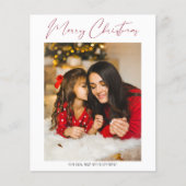 予算メリークリスマスモダンミニマル写真 チラシ (正面)