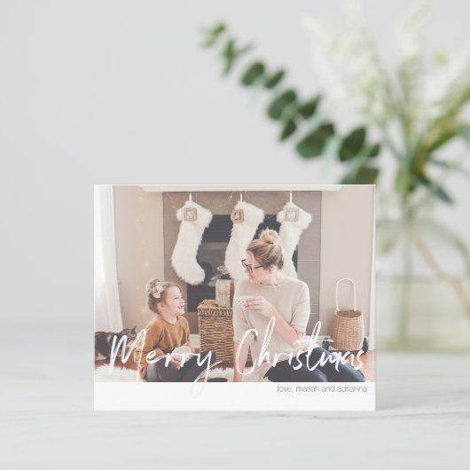 予算メリークリスマスモダン手書き写真