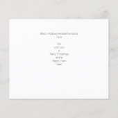 予算メリークリスマスモダン手書き写真 (裏面)