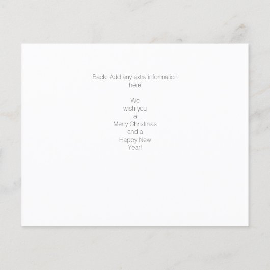 予算メリークリスマスモダン手書き写真 (裏面)