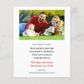 予算メリークリスマス写真の引越しのお知らせ (裏面)