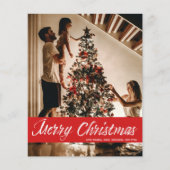 予算メリークリスマス手書き&レッドフライヤー チラシ (正面)