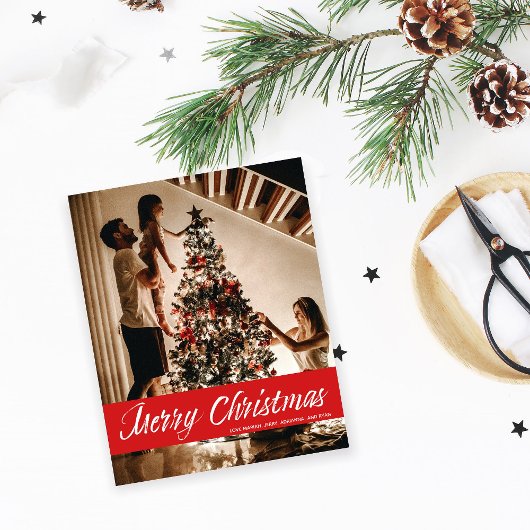 予算メリークリスマス手書き&レッドフライヤー チラシ