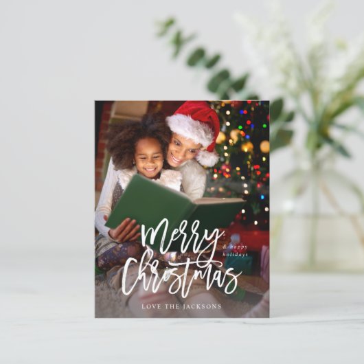 予算メリークリスマス書道縦写真 (スタンド正面)