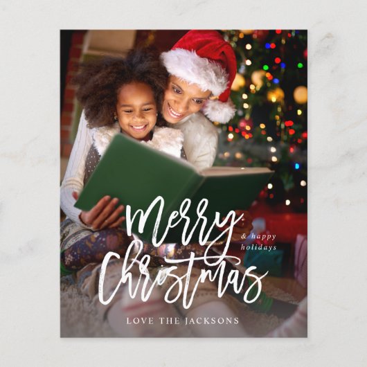 予算メリークリスマス書道Vertical Photo W (正面)