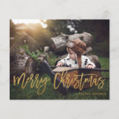 予算メリークリスマス金ゴールドグリッタースクリプトの写真 (正面)