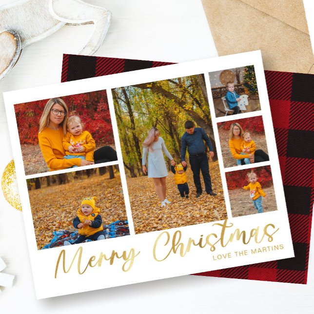 予算メリークリスマス金ゴールド6フォトバッファローチェック (クリエイターアップロード済み)